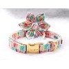 Unique style paws Dog Collar with Flower, Adjustable Birthday Dog