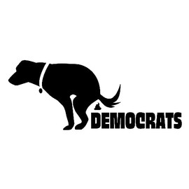 Dog Pooping On Democrats Decal, Anti Democrat Decals, Dog Poop Democrat Sticker, Go Woke Go Broke, Funny Dog Decals, Political Dog Stickers, Don't Blame Me I Didn't Vote for Him, USA Flag, Republican, Democrat, Liberal, (3.5 By L 8 Inches) (Black)