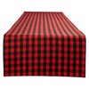 DII Gingham Check Tabletop Collection, Red/Black, Table Runner, 14x72