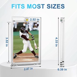 ToBeAce 130pt Magnetic Card Holders, 30ct One Card Touch Holder for Trading Cards, Baseball Card Protectors Hard Plastic, Magnetic Thick Card Display Case for Sports Cards, Game Cards