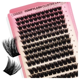 LASHVIEW Lash-Extension-Clusters COMFYLASH D Curl Lash Clusters Natural Look Cluster Lashes Extensions Super Thin Band & Soft Lashes Reusable CT08