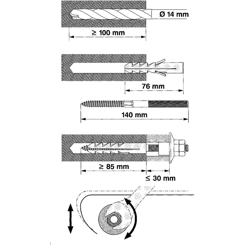Sanitop-Wingenroth 22505 2 Quality Fixing kit for washbasins, M10 x