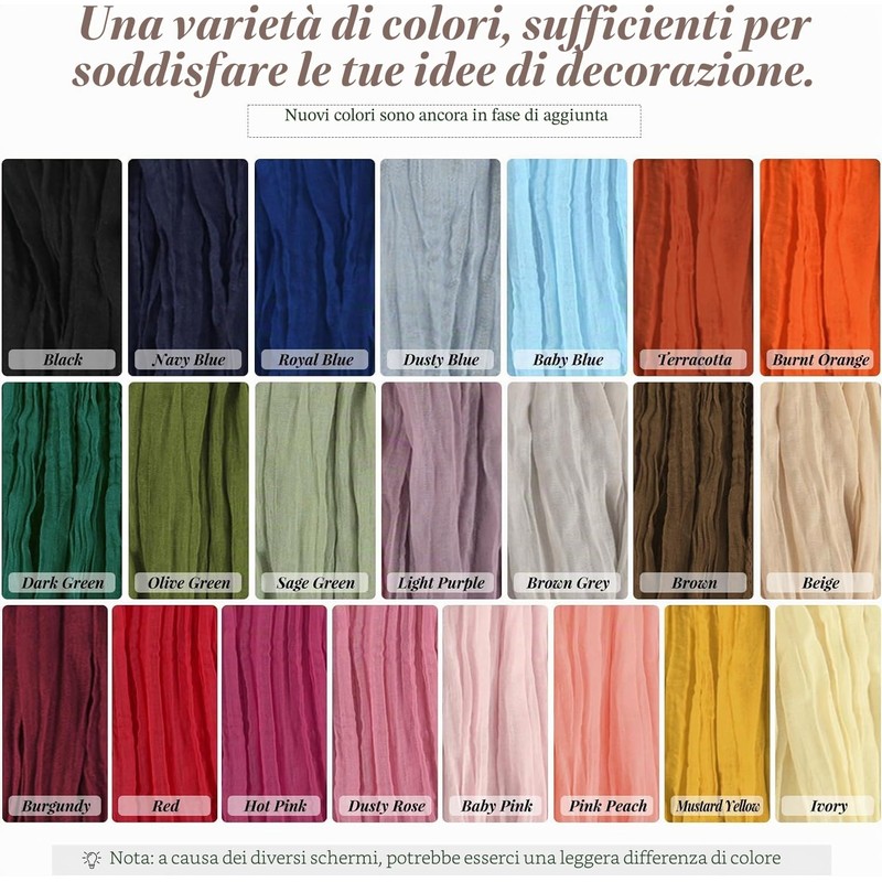 Teruntrue Confezione da 24 Runner da Tavola in Garza Rosa