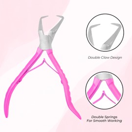 SIVOTE Hair Extension Beads Remover Pliers – Pink Stainless Steel Hair for Extensions – Microlink Hair Extension Pliers for Beads – Professional Extension Tool