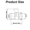 Shower Flow Control Valve, Shower Head Shut-off Valve with Handle