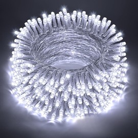 DOSYU Series de Luces Navideñas 700 LEDs Longitud de 35 Metros con Cambio de 8 Efectos de Iluminación (700LEDs 35M, Blanco frio)