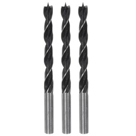 QUARKZMAN Pack of 3 Brad Point Drill Bits 7 mm (7/8 Inch) Diameter Straight Round Shank Drill Bit Metric Brad Point 70 mm (2.76 Inch) Drilling Depth Spiral Twist Drill Bit for Carpenters Plastic