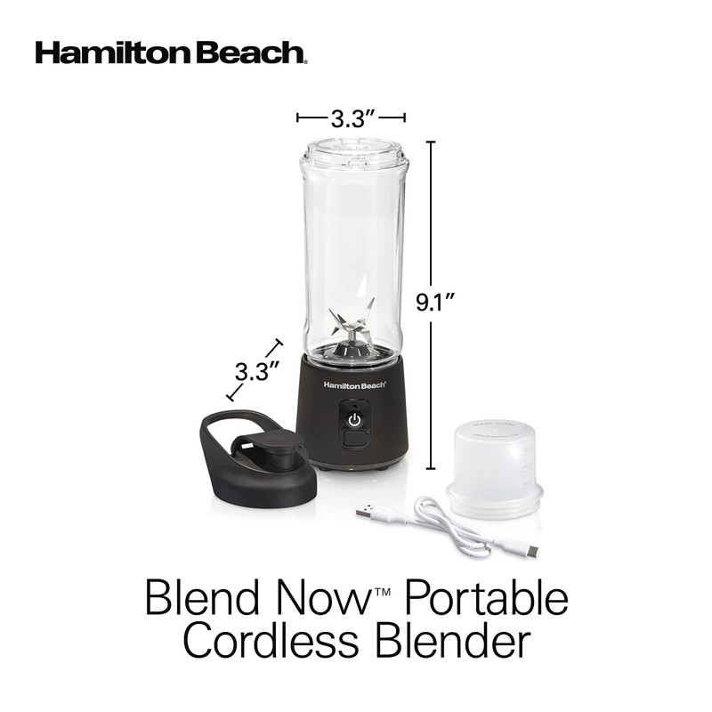 Hamilton Beach Mini Cordless Portable Personal Blender for Shakes and