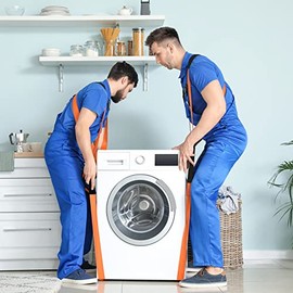 Moving Straps, Lifting Strap 2 Person for Moving Furniture, Shoulder Lifting and Moving System for Appliances, Mattresses, Heavy Objects up to 800lbs, Orange