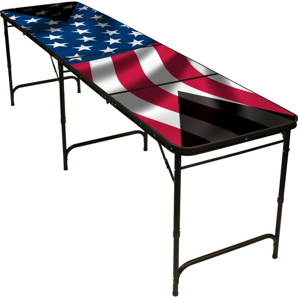 Red Cup Pong American Flag 8' Beer Pong Table