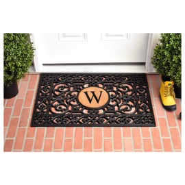 Calloway Mills 160012436W Rubber Monogram Insert Doormat, 2' x 3' (Letter W)