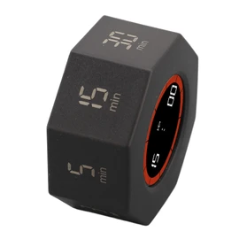 Rotating Timer with G Sensor, Desk Productivity Cube Timer, 1 3 5 15 30 60 90min Custom Countdown Timer Visual Timer with Stopwatch for Task Working Studying Kitchen (Black)