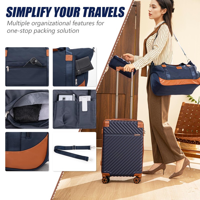Cosbarn Luggage Sets 5 Piece with TSA Lock Spinner Wheels,