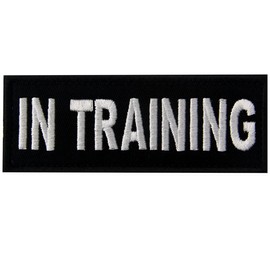 Training Service Animal Vest/Harness Emblem Embroidered Velcro Patch