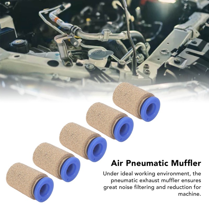 5Pcs Pneumatic Exhaust Muffler Pipe Connection Noise Filter Brass Silencer