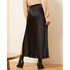 Women's 2025 Summer Satin Maxi Skirts High Waisted Spring Silk