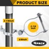 Hicarer 4 Pcs Chain Link Post Gate Hinge 3"[2 7/8"