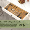 Suli Large Silverware Drawer Organizer, Adjustable Kitchen Flatware for Forks