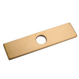 iVIGA 10" Sink Faucet Hole Cover Deck Plate for Bathroom & Kitchen Vanity Sink, Gold Escutcheon Plate Stainless Steel Outside Faucet Cover Cap Rectangle Mixer Tap