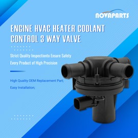 NOVAPARTS 52014971AB Engine HVAC Heater Coolant Control 3 Way Valve for 2014-2018 Ram 1500, 2019 Ram 1500 Classic 3.0L Diesel Replaces # 52014971AA Black
