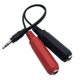 Dafensoy 6.35mm (1/4 inch) to 3.5mm Headphone Adapter, 3.5mm Male Stereo TRS to 2 Dual 6.35mm (1/4 inch) TS Female Stereo Cable, 3.5mm to 1/4 Y Splitter Adapter Cable 20cm/8inch