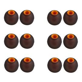 A-Focus Earbud Tips WF-1000xm4/WF-1000xm3/WF-C500 JBL T110BT,JBL T290,JBL T210,Estavel,Amendo,NEWSTYLE,PZX Eartips Hybrid Eartips Eartips Eartips 6 Pairs 12pcs Set Black-Orange Small