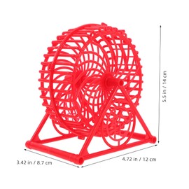WOONEKY Running Wheel for Dwarf Hamsters Anti-Jamming Wheel with Stand for Mice Rats Guinea Pigs 10 Gallon Glass Tank