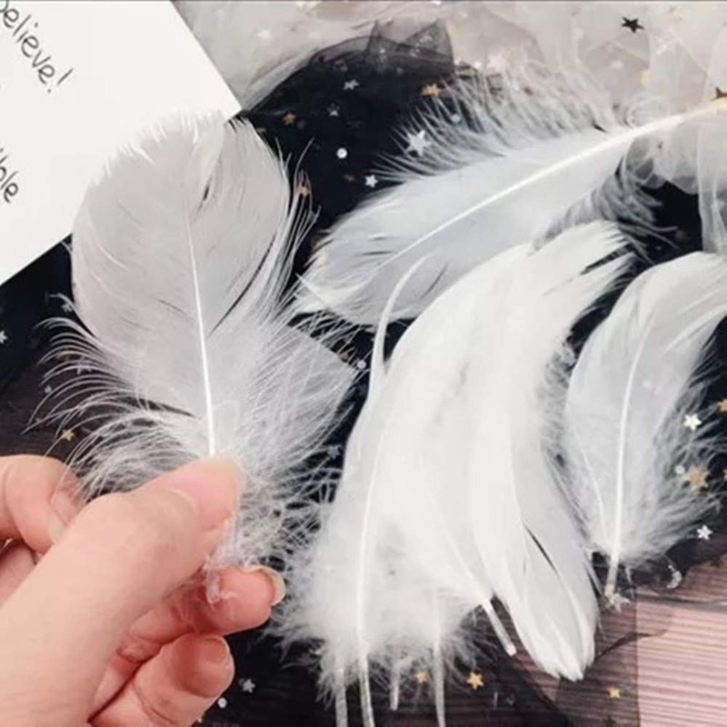 Kingsie Natural Feather 100-Piece Set Feather Shower Handicraft Material Wedding