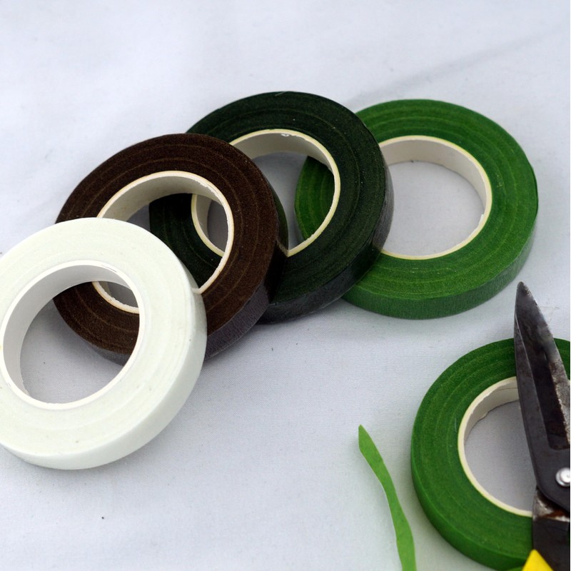 FLOWERS FOR LOVE Florist Tape, 12mm Wide, Waterproof Crepe Paper,
