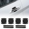 Alwodici 8pcs Car Door Handle Scratch Protectors Carbon Fiber Bumper