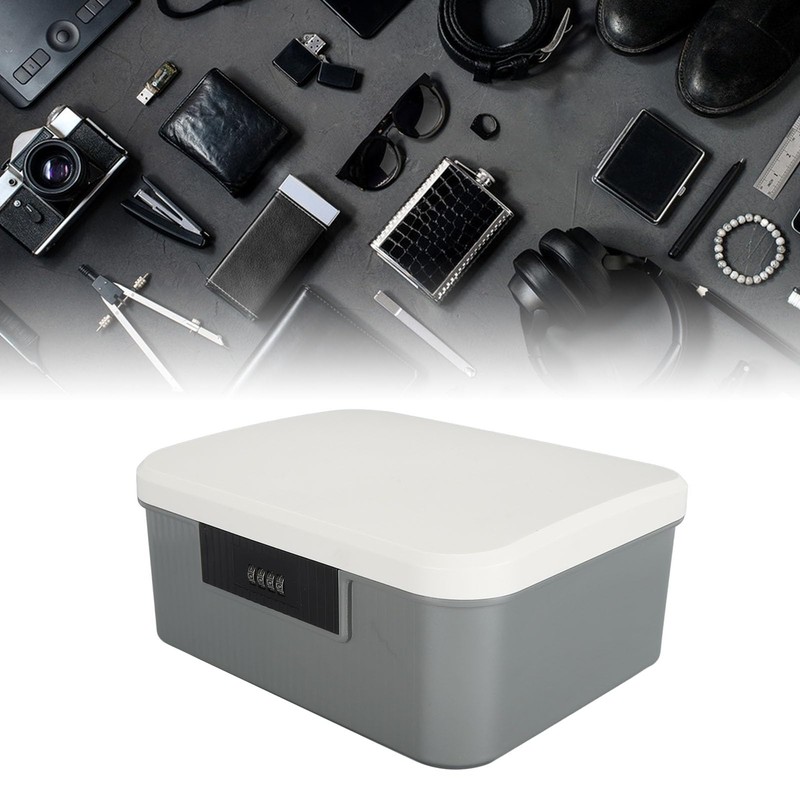 9L Capacity Document Lock Box, ABS Material Storage Trunk with