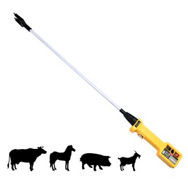 LeadSeals Electric Livestock Prod Rechargeable Cattle Prod Stick with LED Light Waterproof Animal Stock Prod Shock for Cattles Pigs Sheeps Dogs (105cm/41.3")