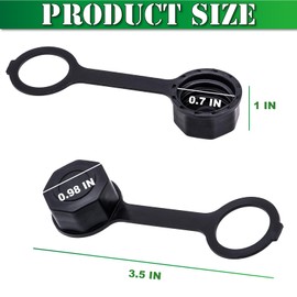 MEAJOO 2PCS Gas Can Vent Caps, Gas Can Cap,Rear Vent Screw Caps for Replacement Gas Can, Gas Can Screw Vent Cap, Fit for Most Fuel Diesel Kerosene Jugs(Black) | MEAJOO