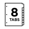 Avery 8-Tab Binder Dividers, Write & Erase Multicolor Big Tabs,