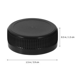 Luxshiny 100pcs Black Plastic Bottle Caps Bottle Lids for Crafts DIY Children Intelligence Development Kindergarten Stickes 39mm