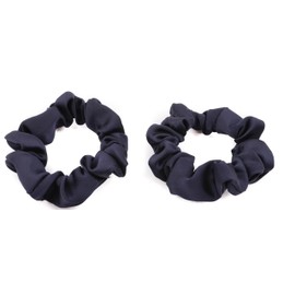 Mytoptrendz® 2 Pcs Satin Scrunchies Smooth Softer Silk Satin Skinny Scrunchies Hair Ties for Frizz Prevention Girls Ponytail Holders for Women Thin Hair (Navy)