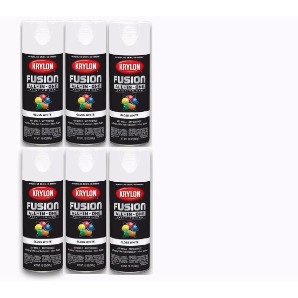 Krylon Fusion All-In-One Gloss White Paint + Primer Spray Paint