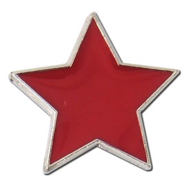 STOCKPINS Star Shaped Enamel Lapel Pin 3/4" – Multiple Colors Available (Red, Blue, Black, Yellow, Green, Orange, White) – Proudly Made in The USA
