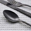 GoGeiLi 40-Piece Black Flatware Set, Stainless Steel Cutlery Set Service