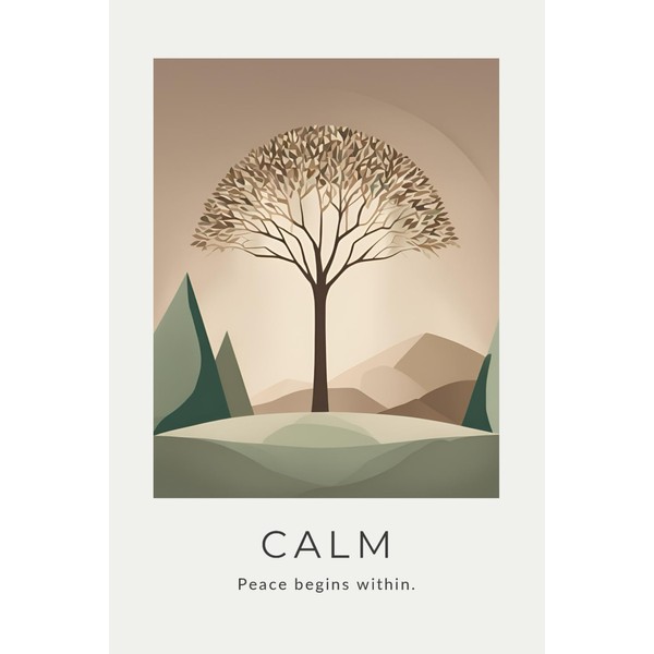 Calm Minimalist Japanese Design Notebook – 6 x 9, 120