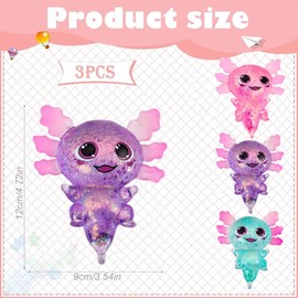 Salamander Axolotl Squeeze Toys, Salamander Toy Anxiety Relief, Salamander Novelty Axolotl Fidget Toy Stress Relief Squeeze Toys for Kids and Adults Birthday Gift