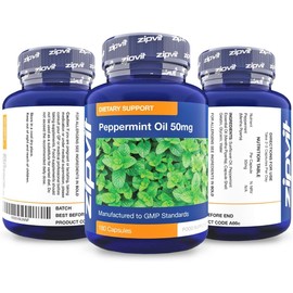 Peppermint Oil Capsules 50mg, 180 Peppermint Capsules