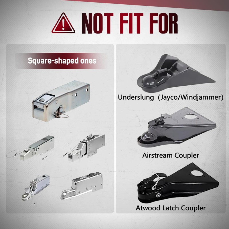 New-Universal Trailer Lock for 2-5/16",2" & Bulldog Couplers,Anti-Theft Steel Trailer