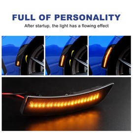 KUNGKIC Toyota GR86 ZN8 Subaru BRZ ZD8 2021 2022 2023 LED Flowing Type Side Marker Sequential Turn Signal IP67 Waterproof High Brightness Easy Installation Beauty Effect Special Design for Car Models