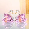 DOJOZ Crystal Swan A Pair Valentines Day Sweet Gifts Figurine