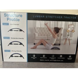 STRETCHER Lumbar Stretching Tractor Device. Posture Relief, Acupuncture Massager