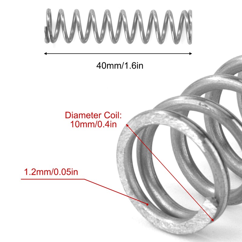 GUNGY Compression Spring Stainless Steel Spring Compression Springs 40 mm