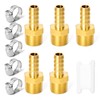 TAILONZ PNEUMATIC 2 Point Brass Hose Joint, G3/8-8mm Hose Adapter,