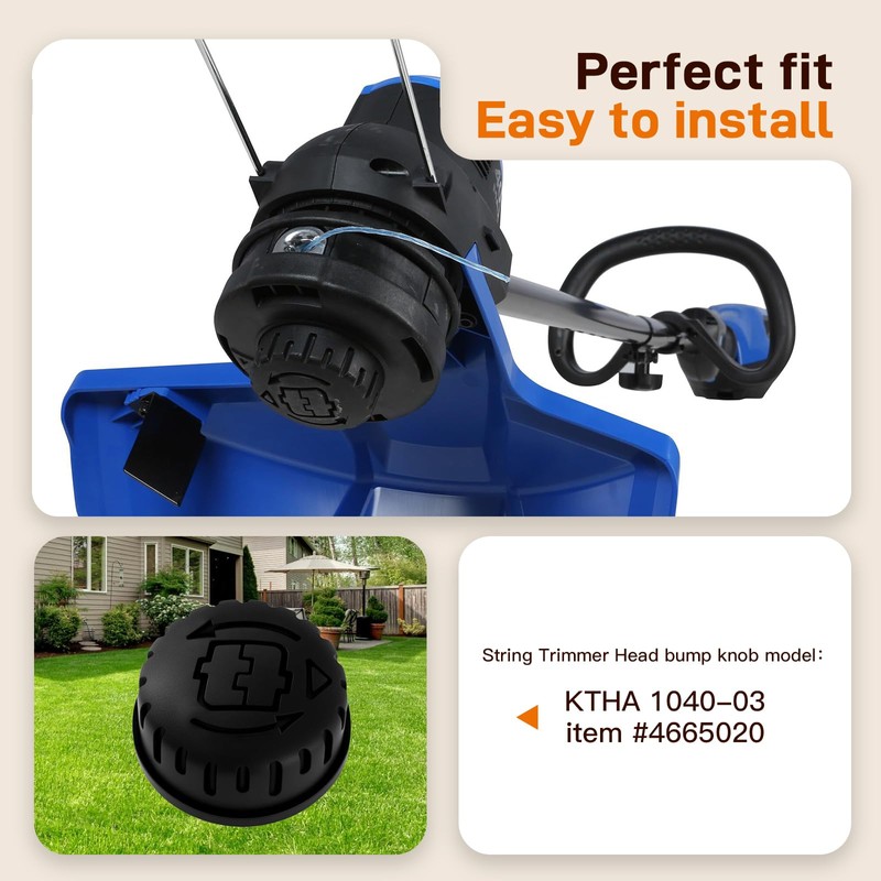 KTHA 1040-03 Plastic Metal Replacement Trimmer Head Bump Knob Compatible