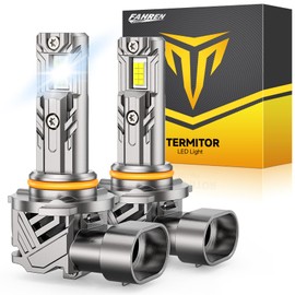 FAHREN 9012/HIR2 Bulb, 𝟗𝟎,𝟎𝟎𝟎𝐋𝐌 𝟏𝟎𝐗 Brightest 6500K 1:1 Mini Size with Cooling Fan, 9012 Automotive Replacement Combo Turn Signal Fog Lights Bulb, No Adapter Needed Plug And Play, Pack of 2